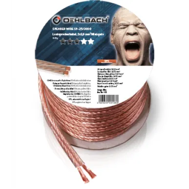 Акустический кабель Oehlbach PERFORMANCE Speaker Cable 2x2,5mm2, clear 20m spool, D1C106